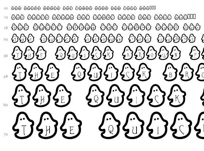 Bouh Bouh font waterfall